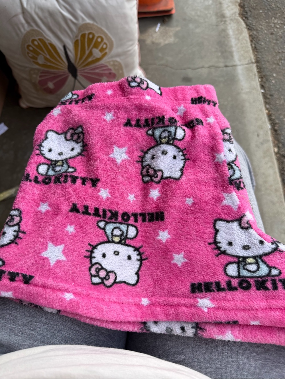 Hello Kitty Pink Plush pj shorts  - Star Print